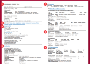 Equifax credit report details