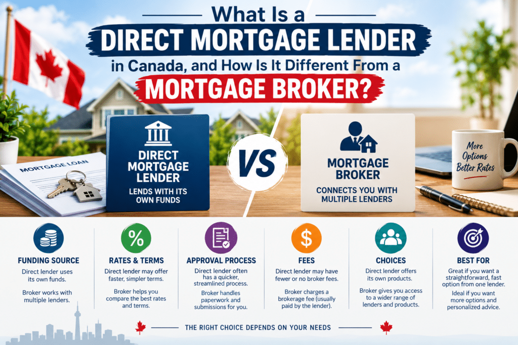What Is a Direct Mortgage Lender in Canada, and How Is It Different From a Mortgage Broker?